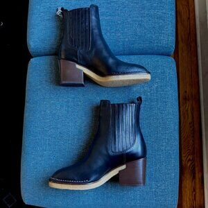 NWT Tod's Chelsea Boots w/ Rubber Sole | Size 37 7 | Black & Brown